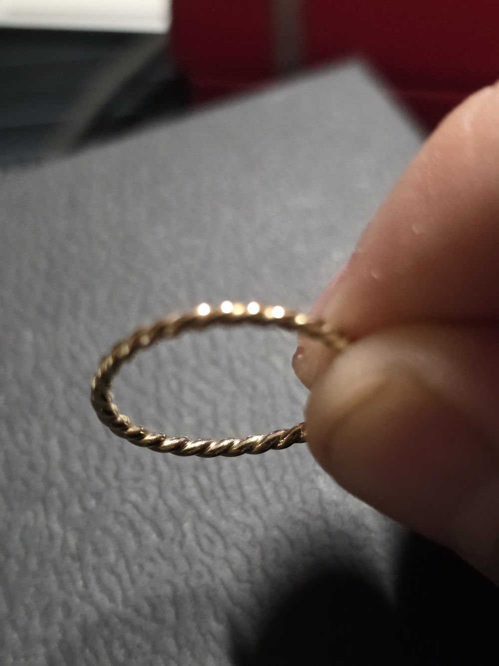10k Gold Rope Band Ring - Size 7 - Picture 5 of 7